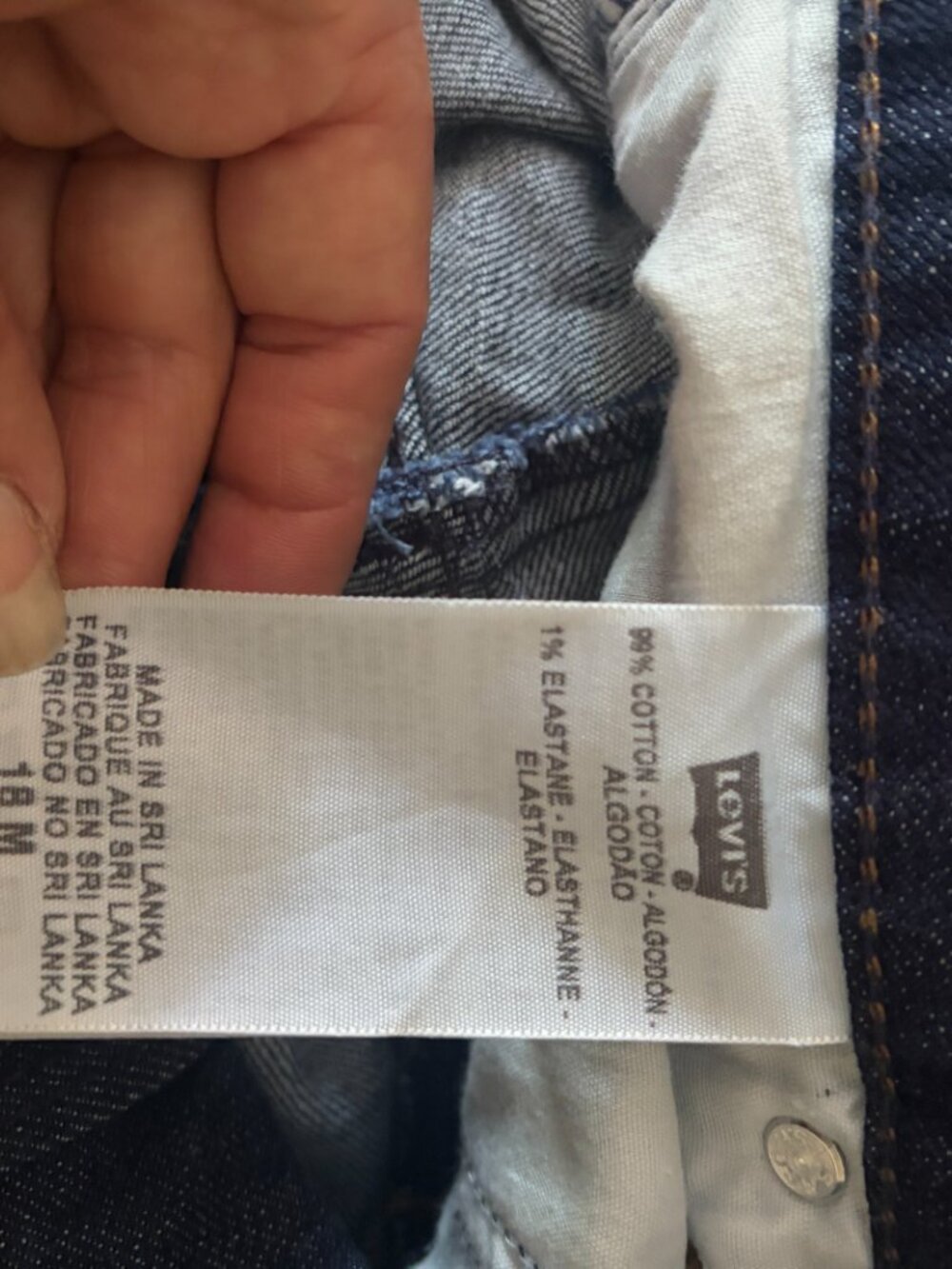 Levi's 542 Flare Jeans 18W Medium Dark Wash Stretch Denim Flap Pocket Y2K - Picture 4 of 10